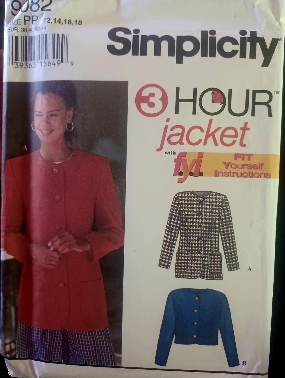 Simplicity Coral-Red Tailored Jacket Pattern